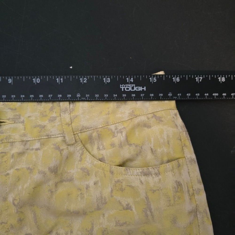 Helios & Luna Women's‎ Yellow Abstract Print Bootcut Flare Pants Size 6 - Picture 8 of 11